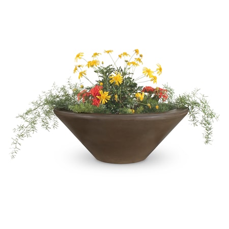 The Outdoor Plus 36 Round Cazo Planter Bowl - GFRC Concrete - Chocolate - OPT-36RP-CHC